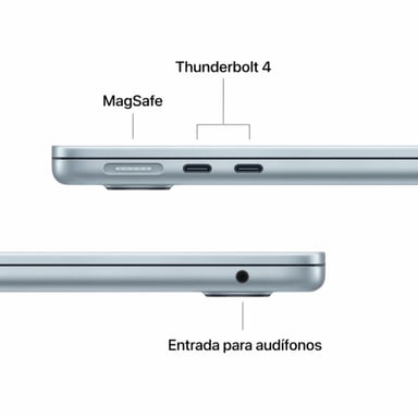 MACBOOK AIR APPLE DE 13' | CHIP M5 | 16GB RAM + 512GB SSD | TECLADO INGLÉS - SKY BLUE - 5