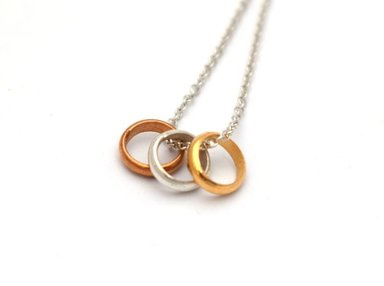COLLAR RELISE PAZ, AMOR Y FORTUNA PLATA - 2