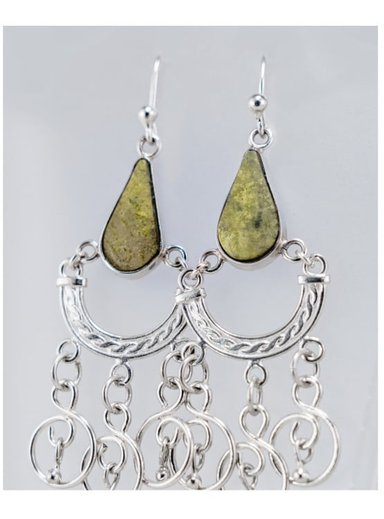 ARETE RELISE URBANO SERPENTINA PLATA VERDE