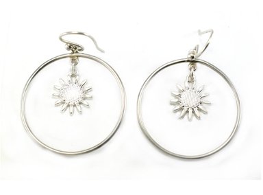 ARETE RELISE ARGOLLA GIRASOL PLATA