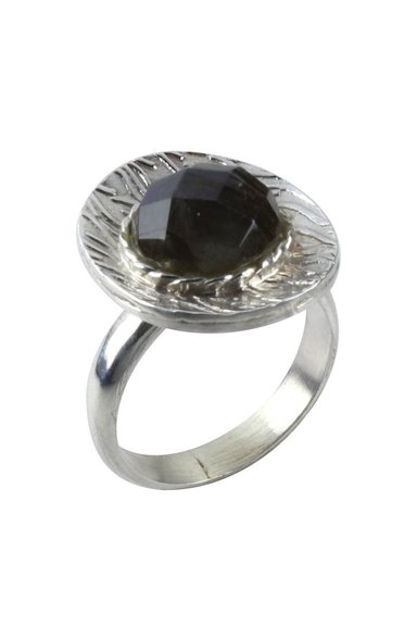 SORTIJA RELISE LABRADORITA PLATA LEY 950 REDONDA TALLA 7.5