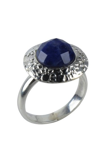 SORTIJA RELISE SODALITA PLATA LEY 950 REDONDA TALLA 8