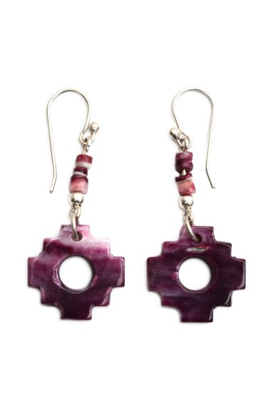 ARETE RELISE CHAKANA PLATA LEY 950 ETNICO CHAN CHAN SPONDILUS MORADO Y SHAKIRAS