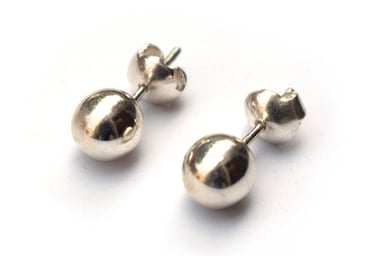 COLLAR Y ARETES RELISE PERLA NRO. 8 PLATA - 2