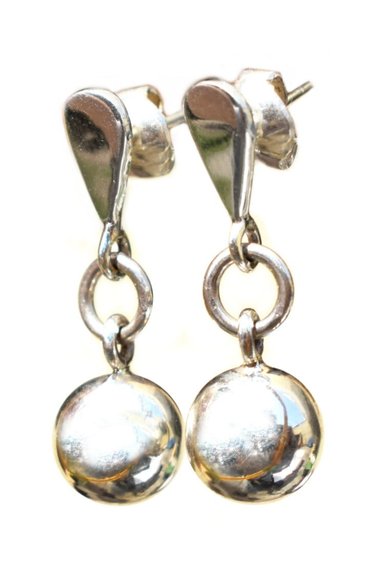 ARETES RELISE BOLITA COLGANTE NRO. 10 PLATA 950