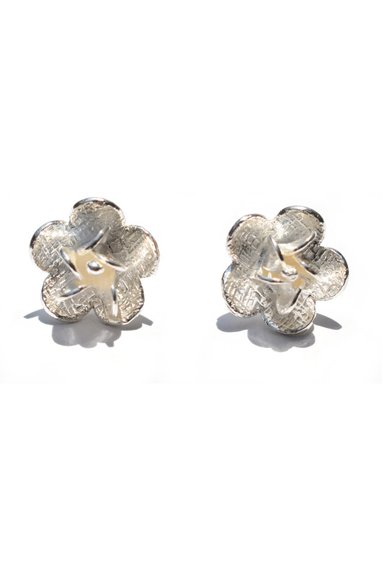 ARETE RELISE PLATA LEY 950 FLOR Y PISTILO BASICO