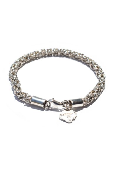 PULSERA RELISE PLATA LEY 950 BIZANTINA UNISEX 17.5 GRS.