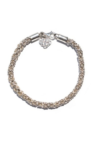 PULSERA RELISE PLATA LEY 950 BIZANTINA UNISEX 17.5 GRS. - 2