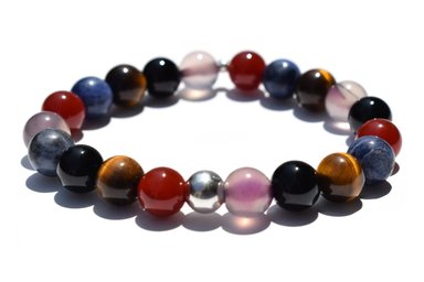 PULSERA RELISE MIXTURA PIEDRAS NATURALES ELASTICA