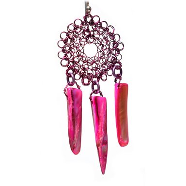 ARETES RELISE ARETE TEJIDO COBRE Y NACAR - 2