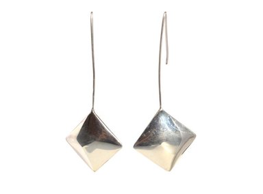 ARETES RELISE BOMBE PLATA 950 ARETE CUADRADO FIJO - 2