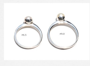 ANILLO RELISE PLATA 950 SOLITARIO PERLA RIO NRO. 9 - 3