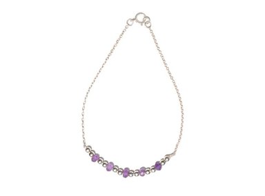 PULSERA RELISE PLATA AMATISTA MINI - 2