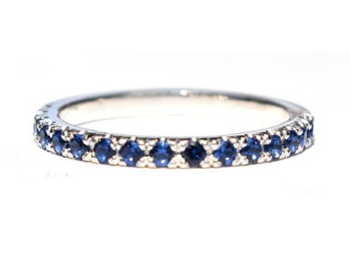 ANILLO RELISE PLATA ILUSION SWAROSKI AZULINO NRO. 6.5