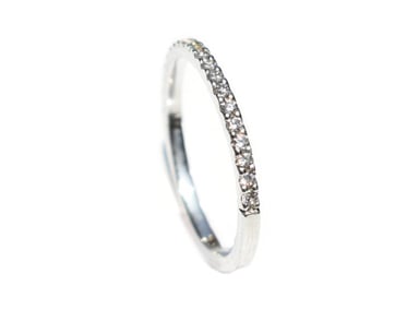 ANILLO RELISE PLATA ILUSION SWAROSKI TRANSPARENTE NRO. 4.7 - 1