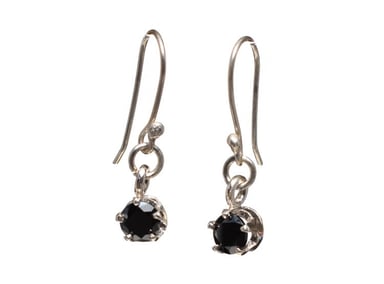 COLLAR RELISE PUNTO LUZ ZIRCONIA NEGRA Y ARETES - 2