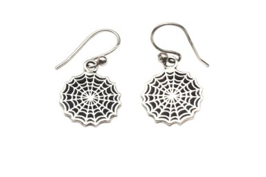 TELARAÑA HALLOWEEN ARETES PLATA 950