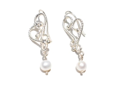 ARETE VINTAGE CON PERLA DE RIO - 1