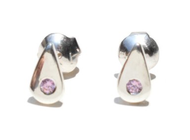 ARETE GOTA DE ROCIO ROSADO