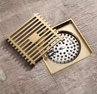 SUMIDERO DORADO ACERO SUS 304 DE 10CM PACK DE 2 UNIDADES