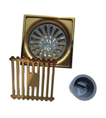 SUMIDERO DORADO ACERO SUS 304 DE 10CM