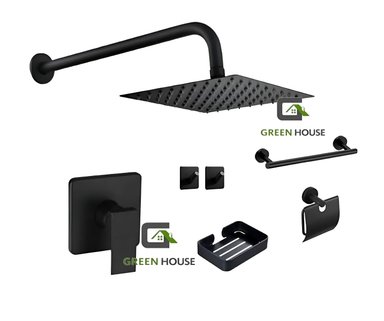 KIT MONOCOMANDO DE DUCHA CON SALIDA CUADRADA  ACCESORIOS DE BAÑO