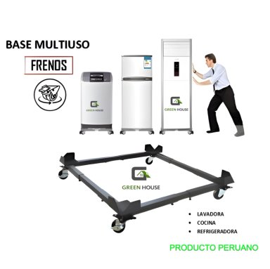 BASE  PARA LAVADORA - REFRIGARADORA - COCINA  CON FRENOS NACIONAL