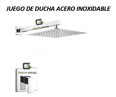 KIT DE DUCHA   8 PULGADAS ACERO INOXIDABLE CON MEZCLADORA MONOMANDO