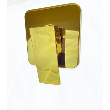 JUEGO DE DUCHA REDONDA ACERO 20CM + MEZCLADORA DE DUCHA DORADO - 3
