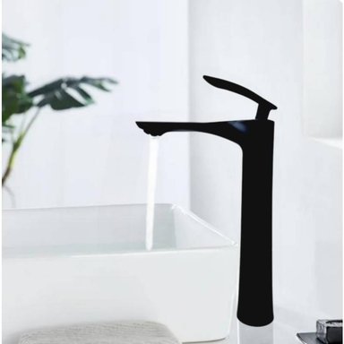 COMBO DE LAVATORIO RECTANGULAR MAS MONOCOMANDO COLOR NEGRO Y DESAGUE - 2