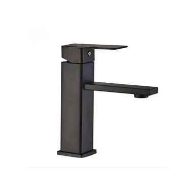 MEZCLADORA DE LAVATORIO 18CM NEGRO MATE