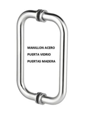 MANILLON - JALADOR - TIRADOR  C ACERO  PUERTAS DE VIDRIO (EJE 300)