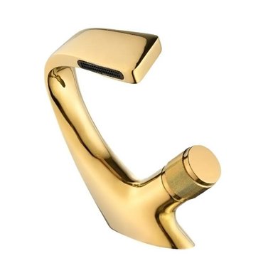 MEZCLADORA DE LAVATORIO DORADO ELEGANTE BAJA CURVA - 2