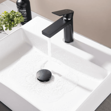 DESAGÜE DE OVALIN NEGRO AUTOMATICO PUSH BUTTON 20CM SIN REBOSE - 3