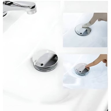 DESAGUE DE OVALIN AUTOMATICO PUSH BUTTON 20CM SIN REBOSE - 2