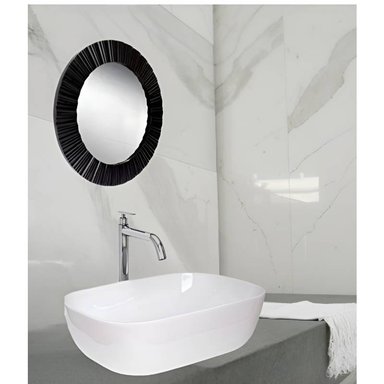COMBO DE LAVATORIO RECTANGULAR MAS GRIFERIA AGUA FRIA DESAGUE Y ESPEJO - 4