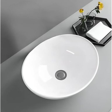 LAVAMANOS OVALIN PARA SOBREPONER MEDITERRANEO BLANCO - 2