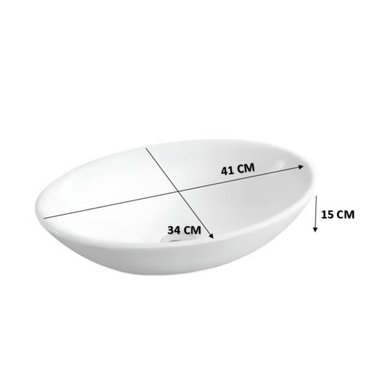 LAVAMANOS OVALIN PARA SOBREPONER MEDITERRANEO BLANCO - 3