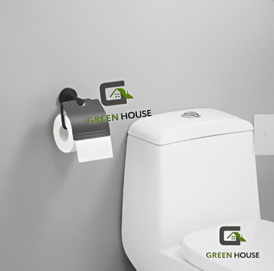 PORTAPAPEL HIGIENICO CON TAPA NEGRO MATE ACERO INOXIDABLE - 2