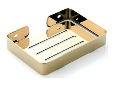 JABONERA RECTANGULAR DE ACERO INOXIDABLE 304 DORADO BRILLANTE