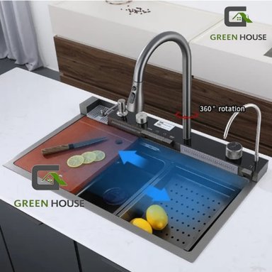 LAVADERO MULTIFUNCIONAL DE COCINA CON LUCES 5 TECLAS + MEZCLADORA - 2