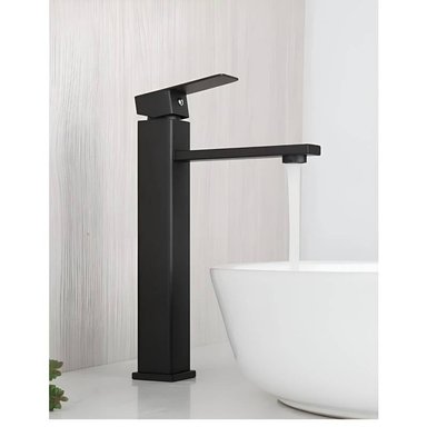MEZCLADORA MONOCOMANDO DE LAVATORIO NEGRO M8778 - 3