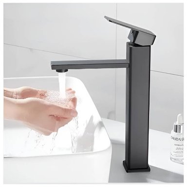 MEZCLADORA MONOCOMANDO DE LAVATORIO NEGRO M8778 - 5