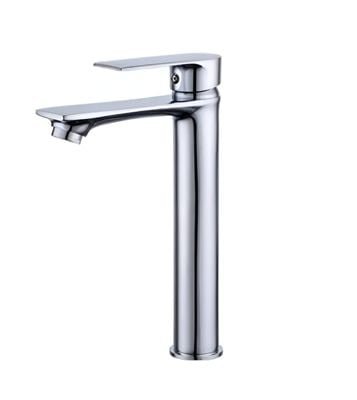 GRIFERIA  DE LAVATORIO  ALTO CROMADO AGUA FRIA