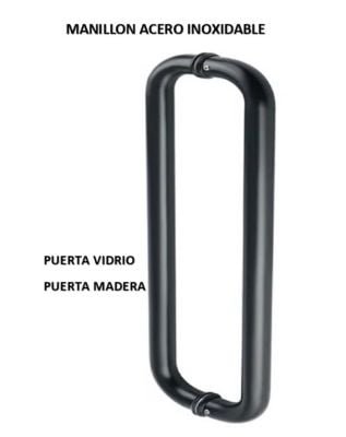 MANILLON - JALADOR - TIRADOR  C NEGRO  PUERTAS DE VIDRIO (EJE 300)