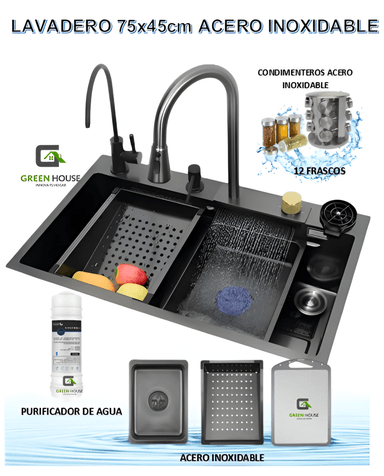 LAVADERO MULTIFUNCIONAL ACERO INOXIDABLE