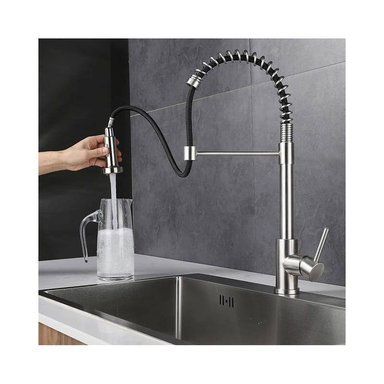 MEZCLADORA DE COCINA EXTRAIBLE ESPIRAL ACERO MONOCOMANDO - 3