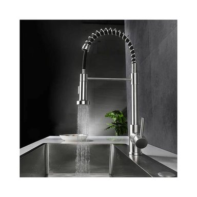 MEZCLADORA DE COCINA EXTRAIBLE ESPIRAL ACERO MONOCOMANDO - 5