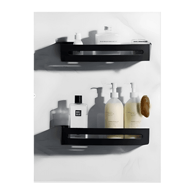 REPISA ORGANIZADOR DUCHA -COCINA NEGRO ACERO PACK 2 UNIDADES