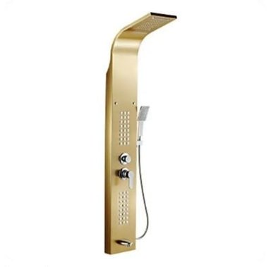 COLUMNA DE DUCHA HIDROMASAJE DORADO ACERO INOXIDABLE